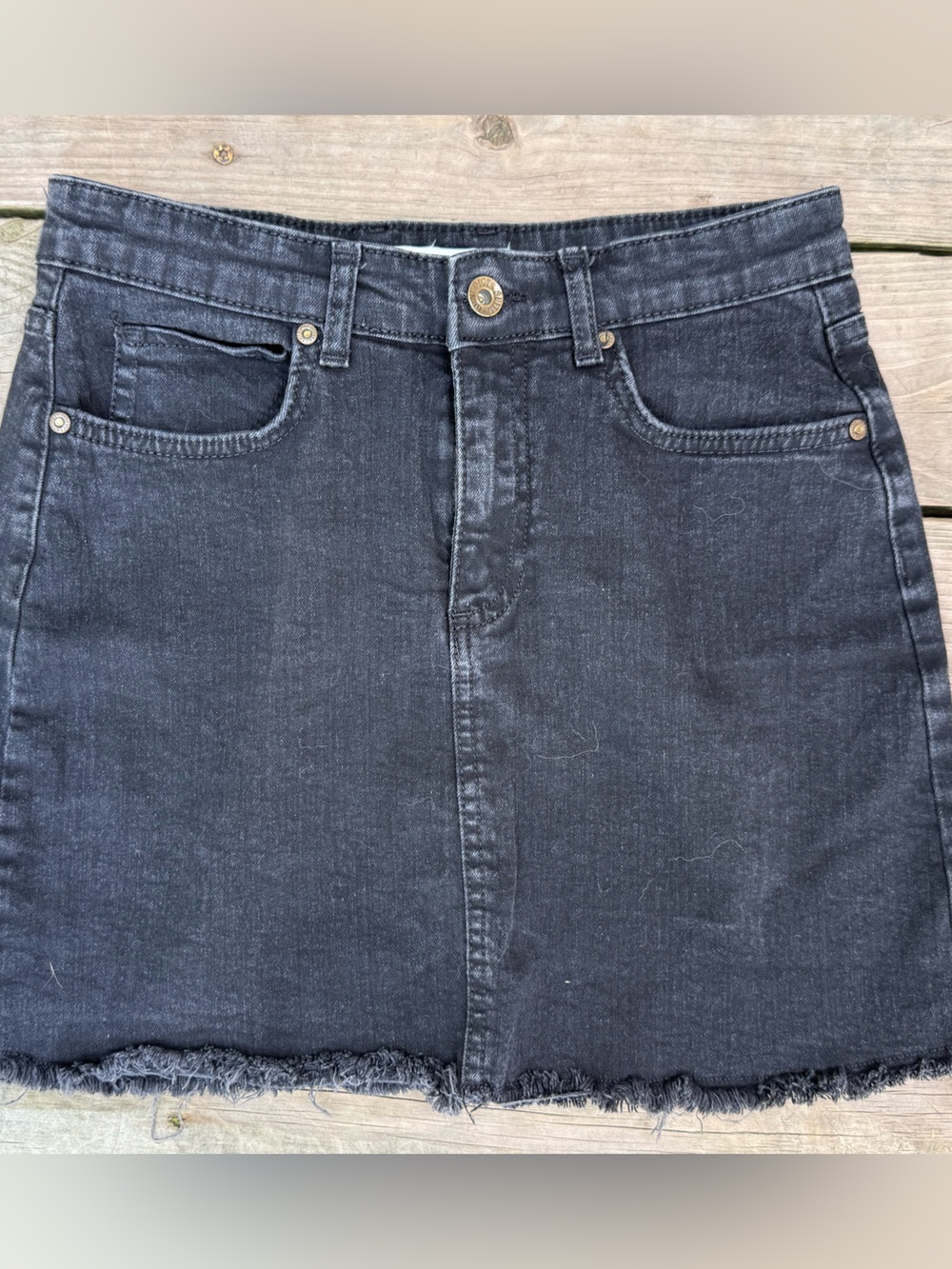 Suite Benedict Classic Black Denim Mini Skirt